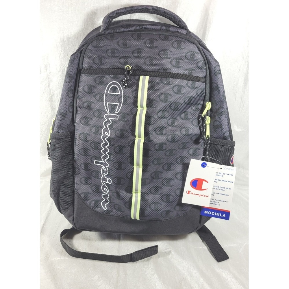 Champion Center Backpack w/ Padded Laptop Sleeve - Dark‎ Gray